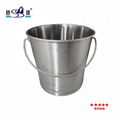 kindergarten Catering Kitchenware S/S w/swing handle Oblique Style Pail Bucket  9