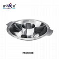  Induction cooker hot pot with Central pot & 2 partition Cooking Even Handlebar 12