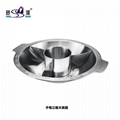  Induction cooker hot pot with Central pot & 2 partition Cooking Even Handlebar