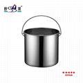 handheld stailess steel with swing handle straight-body bucket pail