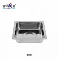  Induction cooker Stainless steel Square shabu with partition 4 grids hot pot 