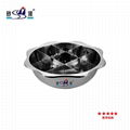 stainess steel steamboat/Stainless steel perforated slag-free hot pot 