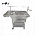 S/S Hand Pushed Barbecue Truck with Floor Stand Commercial Barbecue Truck 4