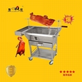 S/S Hand Pushed Barbecue Truck with Floor Stand Commercial Barbecue Truck