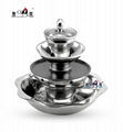 Stainless steel five layers hot pot with BBQ Available Radiant-cooker 9