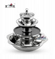 Stainless steel five layers hot pot with BBQ Available Radiant-cooker