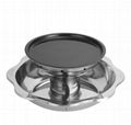 Stainless steel five layers hot pot with BBQ Available Radiant-cooker