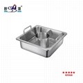 Square built in type hot pot table spare parts Commercial shabu shuba Hot Pot 