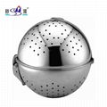 18-8 stainless steel perforated soup spice ball with difficult to rust