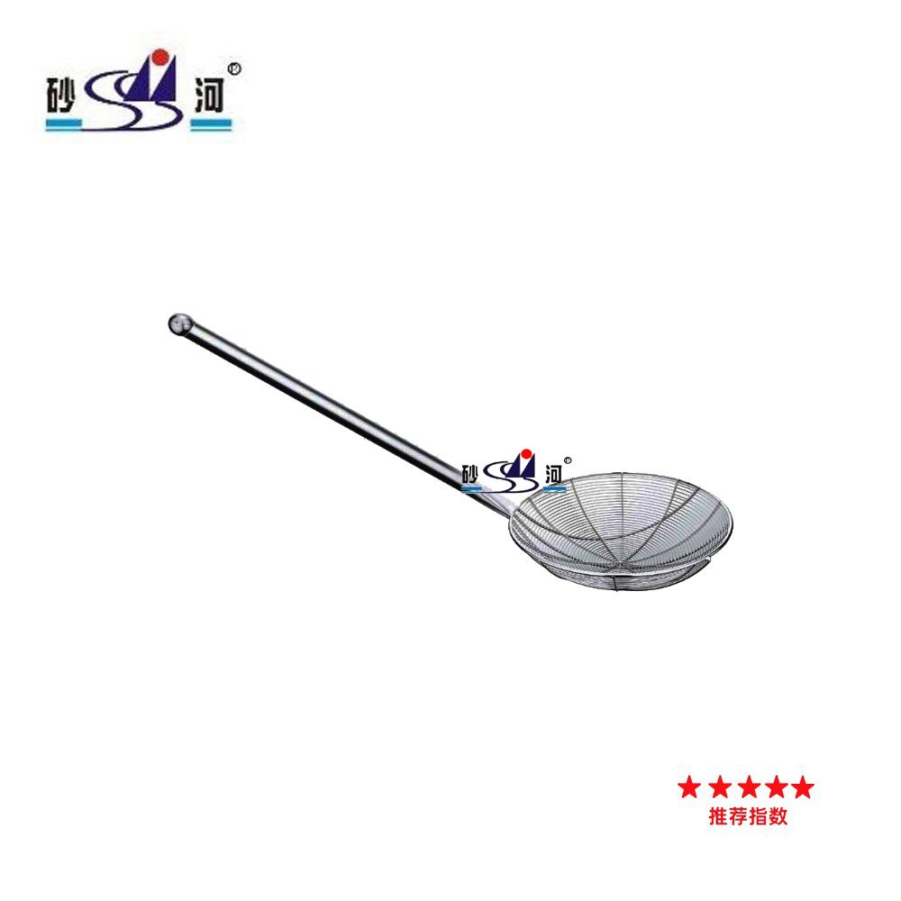 stainless steel wire skimmer/slotted spoon with long handle  2