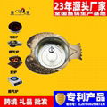 Stainless steel fish shape stock pot w