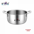 Tri-layer Steel Double Handle Cooking Soup Pot 