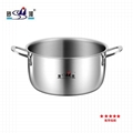 Tri-layer Steel Double Handle Cooking Soup Pot 