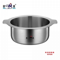 Tri-layer Steel Double Handle Cooking Soup Pot 