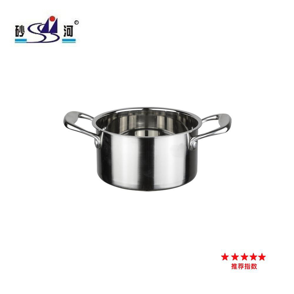 Stainless steel pot，tri ply material steamboat hot pot 5