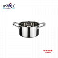 Stainless steel pot，tri ply material steamboat hot pot