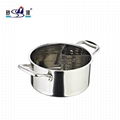 Stainless steel pot，tri ply material steamboat hot pot