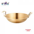 Stainless steel hammered finishes Chinese yinyang hotpot  4