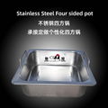Hot sell Kitchenware Stainless steel square fondue Available Gas furnace 2