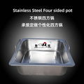 Hot sell Kitchenware Stainless steel square fondue Available Gas furnace