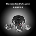 shabu pan with Barbecue & steamer 4 layer Integrated hot pot Available gas stove