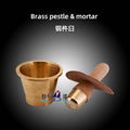 Brass pestle & mortar for Chinese medicine stores