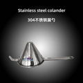 hight quality 18/8 stainless steel kitchen gadget colander w/handle & ear