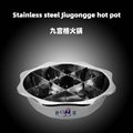 Stainless steel y style divider non-slag 2-tastes pot of the pot 2