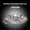 Chongking Stainless steel 9 box grid hot pot Kitchen Hot Pot Accessory