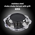 Summer Lotus Pan with Teppan 2 layers Barbecue Hot pot purpose gas cooker Summer