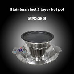 Cookerware S/S Pan with Teppan  BBQ Hot Pot Use for Gas cooker Stove