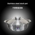 2021 Wholesale Cook ware Food Heating Pot 2 Compartment Hot Pot 2