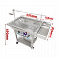 S/S Hand Pushed Barbecue Truck with Floor Stand Commercial Barbecue Truck 2