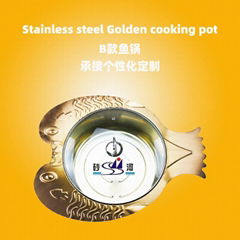 Stainless steel fish shape stock pot w/glass lid for Restaurant Hotel supplies