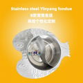 Stainless steel fish shape stock pot w/glass lid for Restaurant Hotel supplies