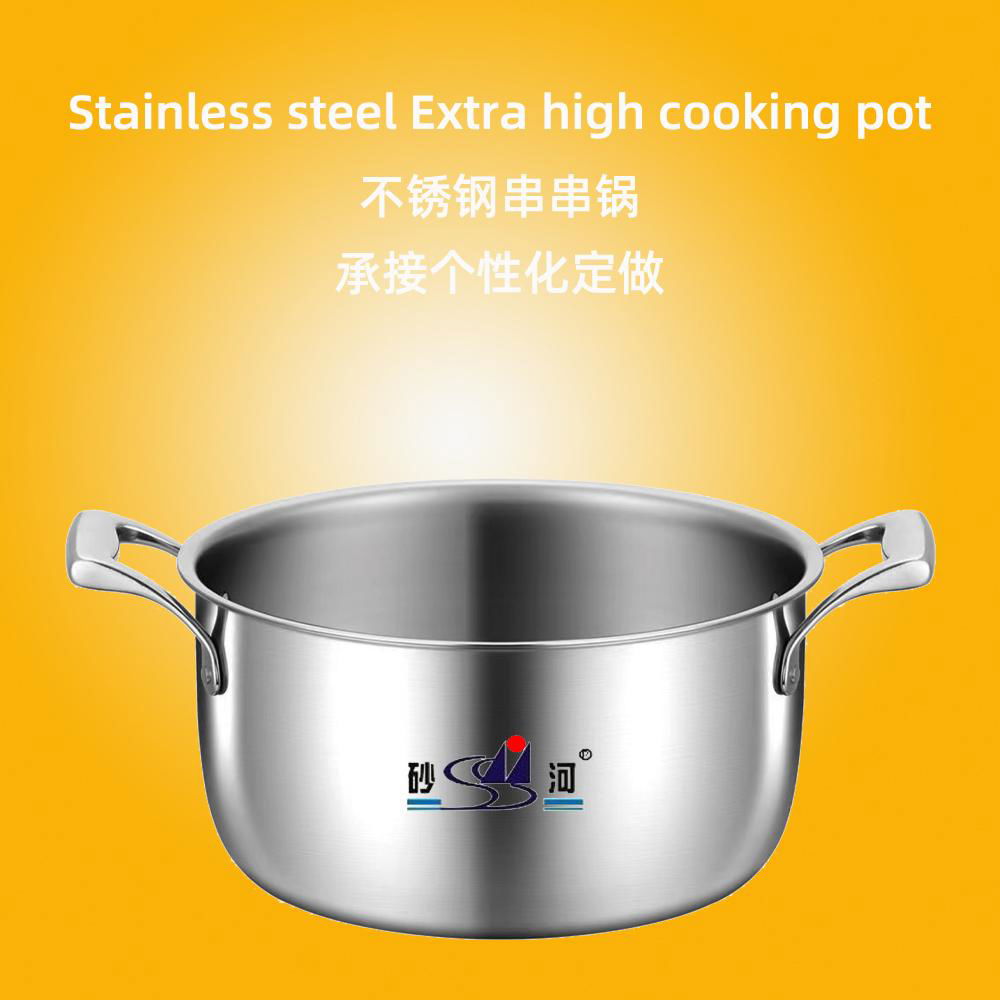 Tri-layer Steel Double Handle Cooking Soup Pot  3