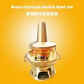 Quality thickened copper steamboat hot pot with charcoal stove