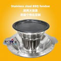 yin yang pan with BBQ grill 2 layer hot pot use for Radiant-cooker summer sales