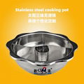 s/s steamboat Partition 3 grids with Central Semicircle net hole hot pot 