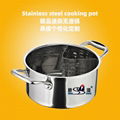 stainless steel stock pot with separation slag baffle for hot pot