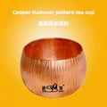 teaware hammered line copper cup for home restaurent teahouse daily supplies