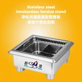 Square built in type hot pot table spare parts Commercial shabu shuba Hot Pot 