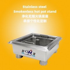  wholesale smokeless fire pot induction cooker built-in table for hot pot store