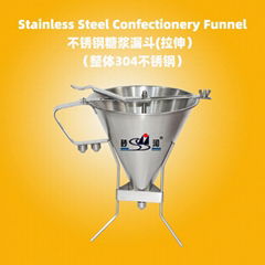 Bakery supplies material 304 stainless steel Confectionery funnel with  stand