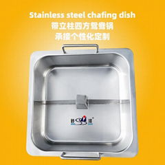 Cookerware s/s Pan with Center Column & Divider into 2 Grids Available Gas Stove