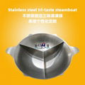 All stainless hot pot 15“dia. Stainless Steel Stock Pot Conjoined Hot Pot  8