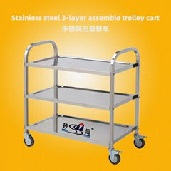 Clearing Trolley Large 95x50cm Stainless Steel Catering kitchen cart 