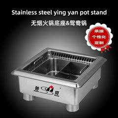 Square built in type hot pot table spare parts Commercial shabu shuba Hot Pot 