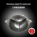 Yinyang pot Stainless Steel To scrape together a pot 2 flavors hot pot