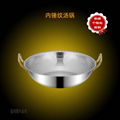 Tri-layer steel Golden handle soup pot